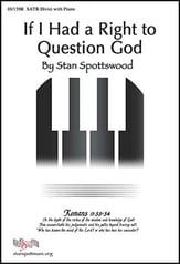 If I Had a Right to Question God SATB choral sheet music cover